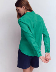 Sienna Linen Shirt-Deep Teal / Boden Discount