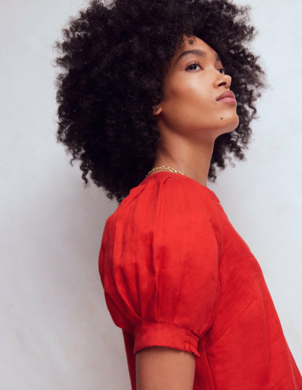 Rae Linen Top-Blood Orange / Boden On sale