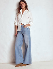 Sienna Cotton Shirt-White / Boden