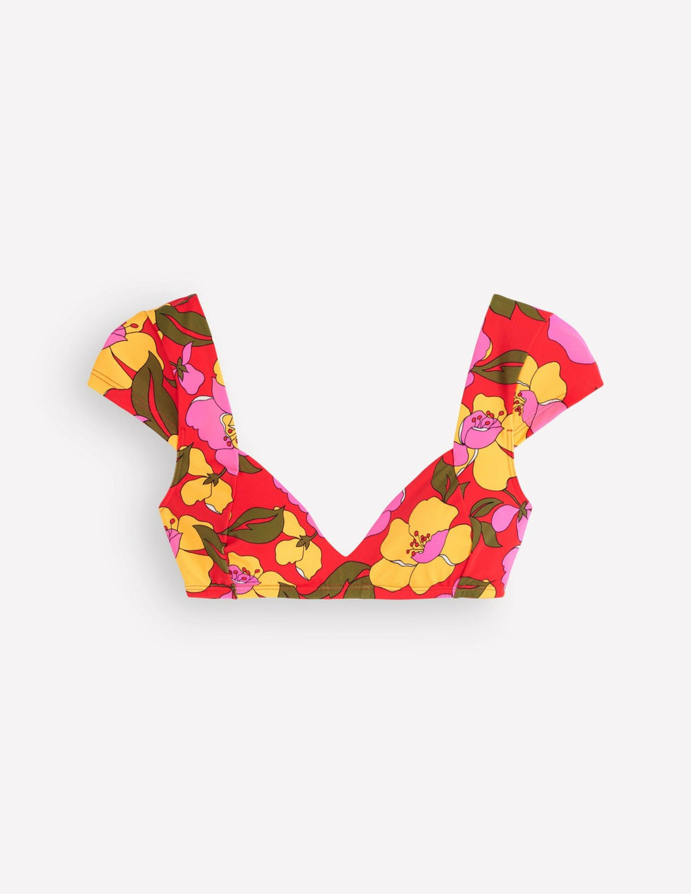 Sweetheart Sleeve Bikini Top-Red, Radiant Bloom / Boden Discount