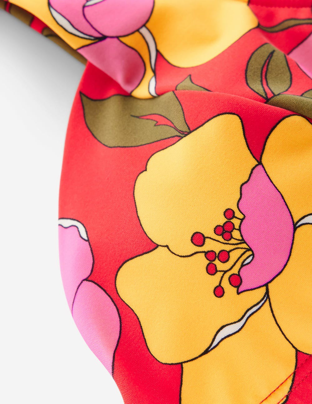 Sweetheart Sleeve Bikini Top-Red, Radiant Bloom / Boden Discount