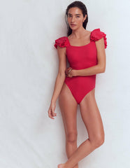 Mega Ruffle Swimsuit-Rosy / Boden Sale