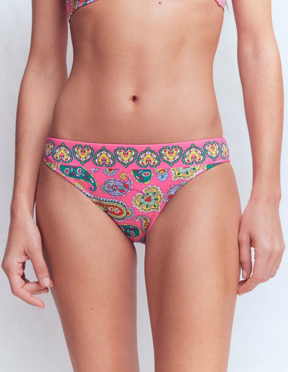 Classic Bikini Bottoms-Pink Paisley / Boden On sale