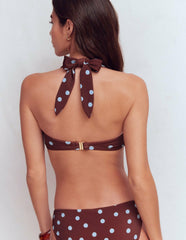 Kythira Ruched Bikini Top-Brown Spot / Boden us
