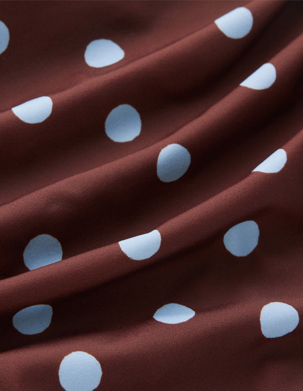 Kythira Ruched Bikini Bottoms-Chocolate And Blue Painted Dot / Boden Sale