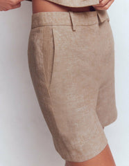 Belgravia Linen Shorts-Cappuccino Chambray / Boden Discount
