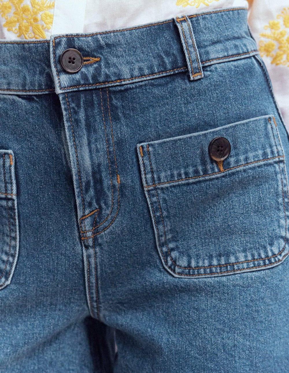 Primrose Denim Shorts-Mid Vintage / Boden Outlet