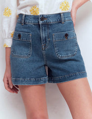 Primrose Denim Shorts-Mid Vintage / Boden Outlet