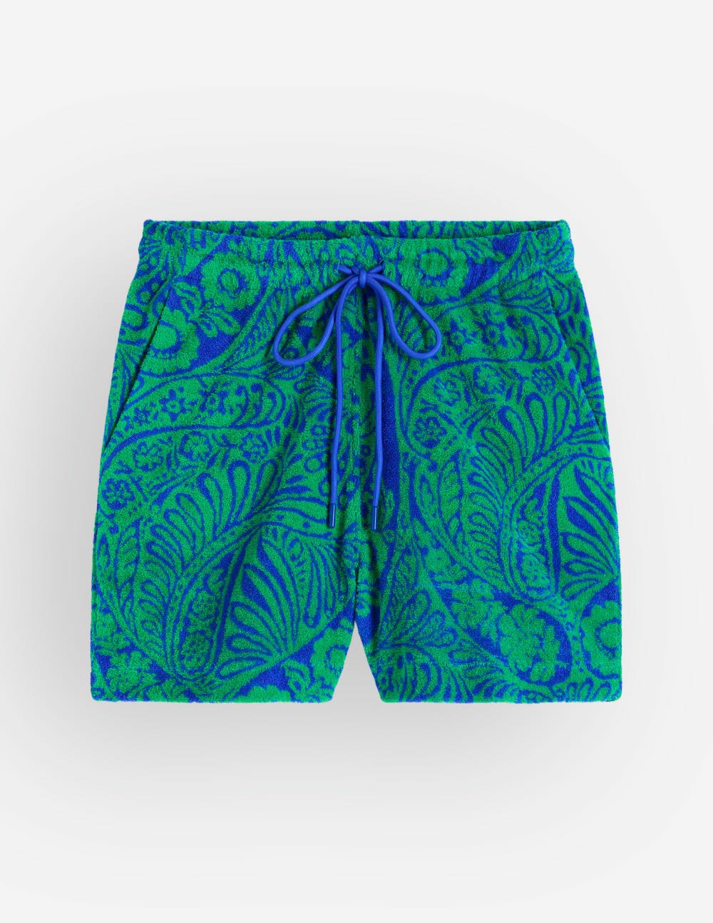 Islington Towelling Shorts-Green/ Blue, Enchanted Paisley / Boden Online