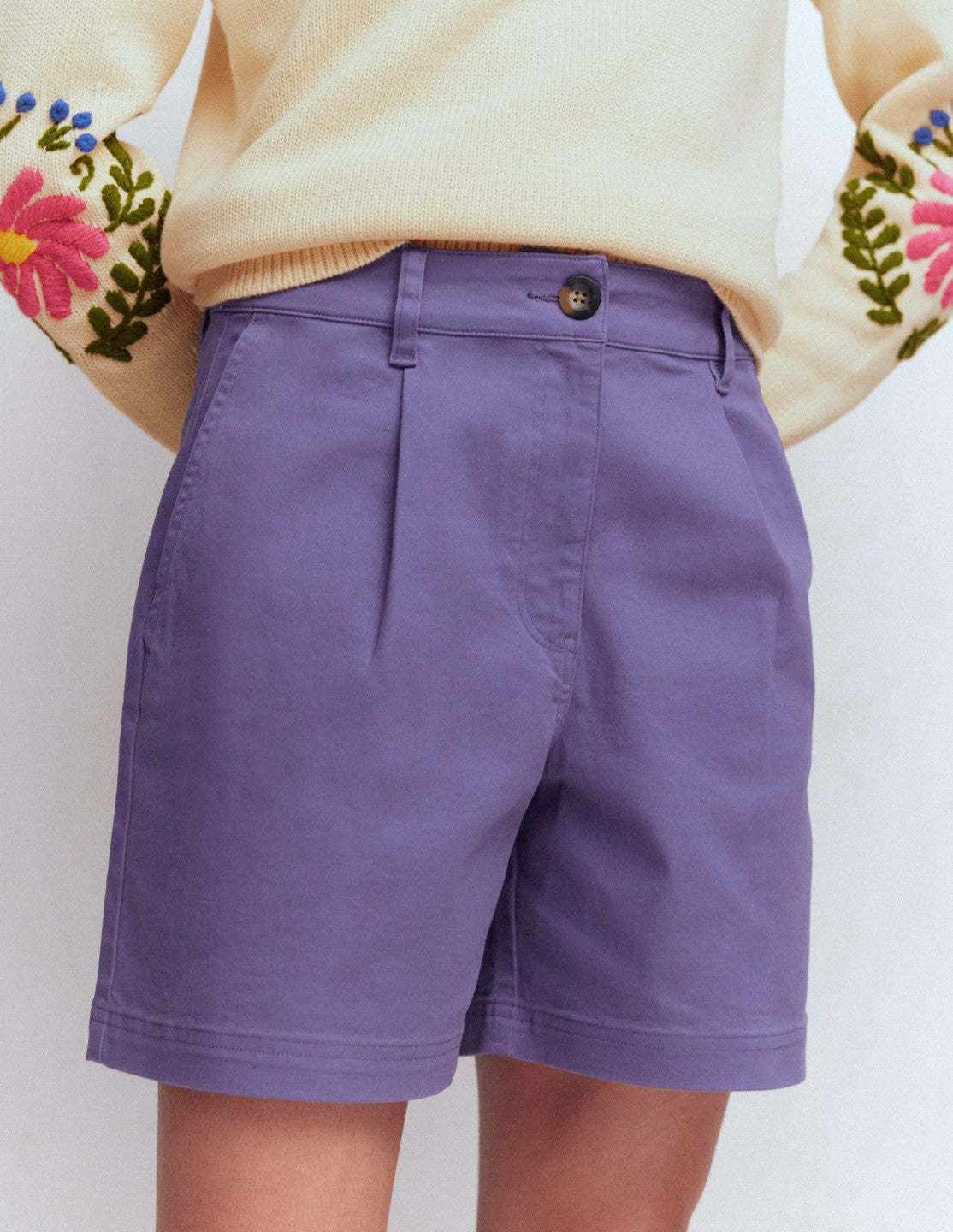 Chino Shorts-Purple Thistle / Boden Outlet