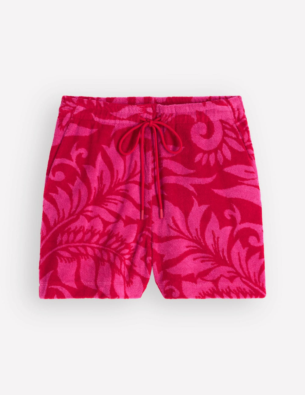 Islington Towelling Shorts-Salsa, Floral / Boden