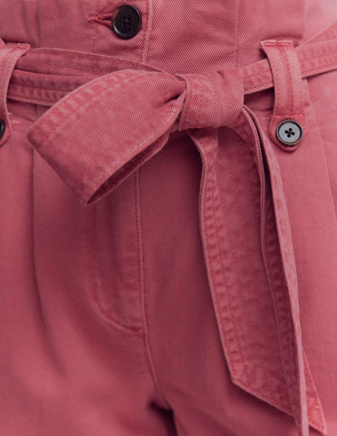 Paperbag Linen Belted Shorts-Cherry Blush / Boden Sale