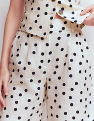 Kensington Linen Shorts-Ivory, Painted Dot / Boden Online