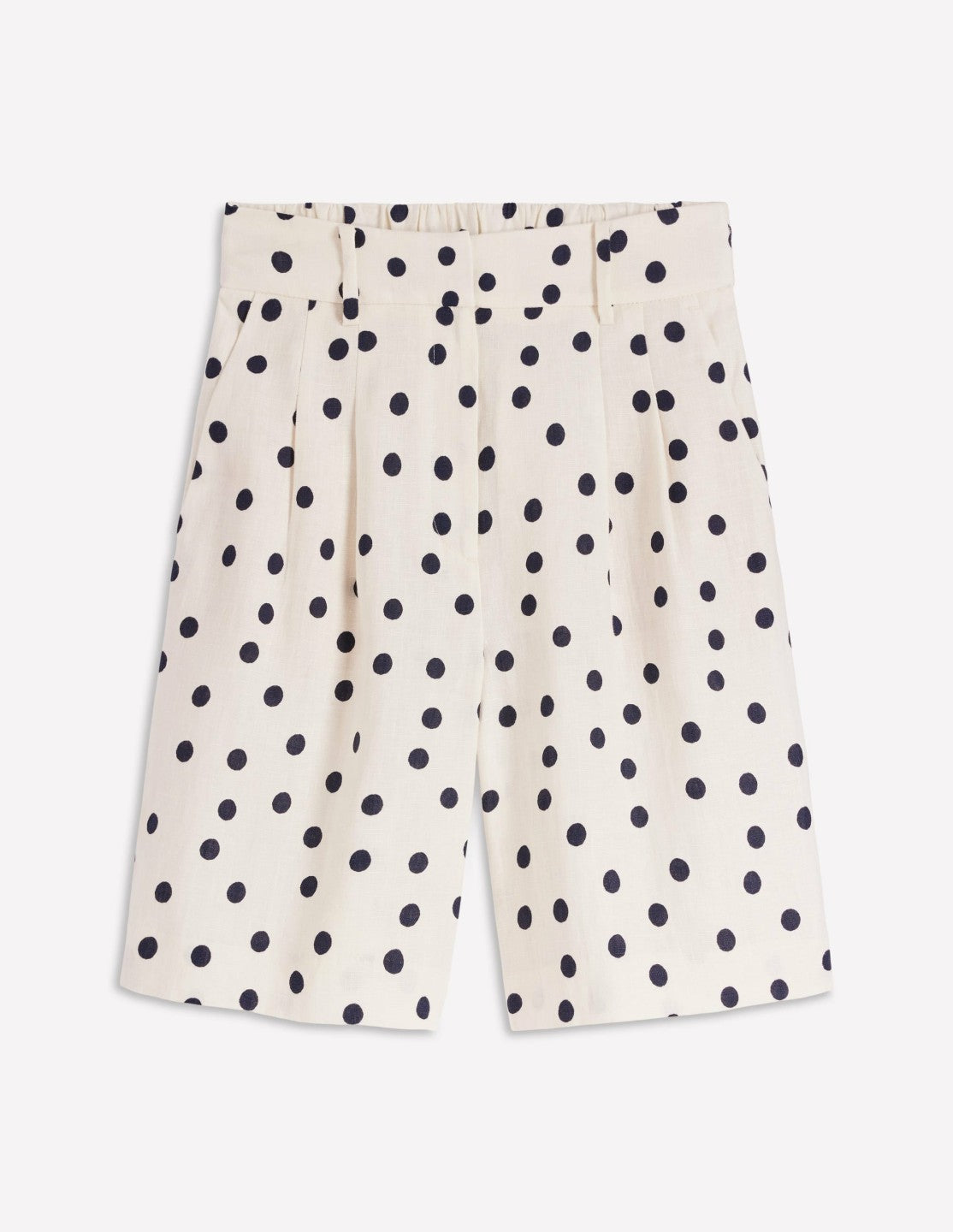 Kensington Linen Shorts-Ivory, Painted Dot / Boden Online