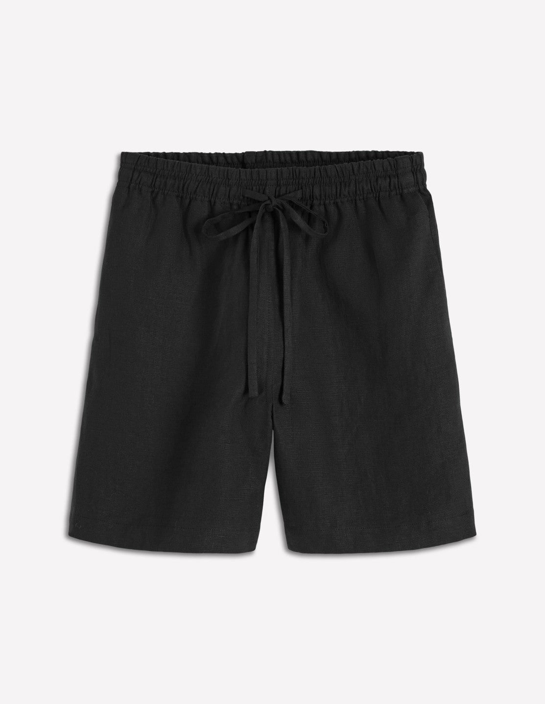 Islington Linen Shorts-Black / Boden Outlet