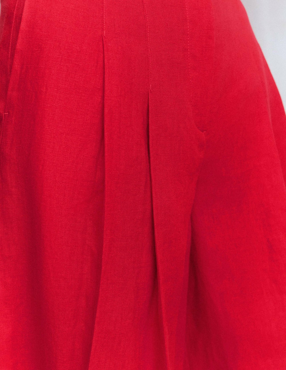 Highbury Pleated Linen Shorts-Deep Red / Boden Discount