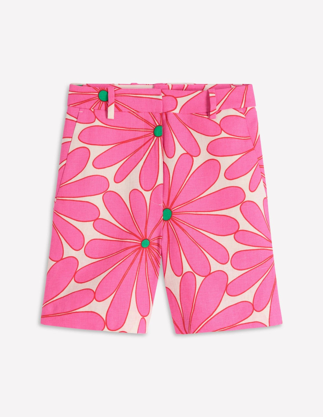 Belgravia Linen Shorts-Pink, Daisy Blossom / Boden Online