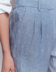 Kensington Linen Shorts-Blue Chambray / Boden Discount