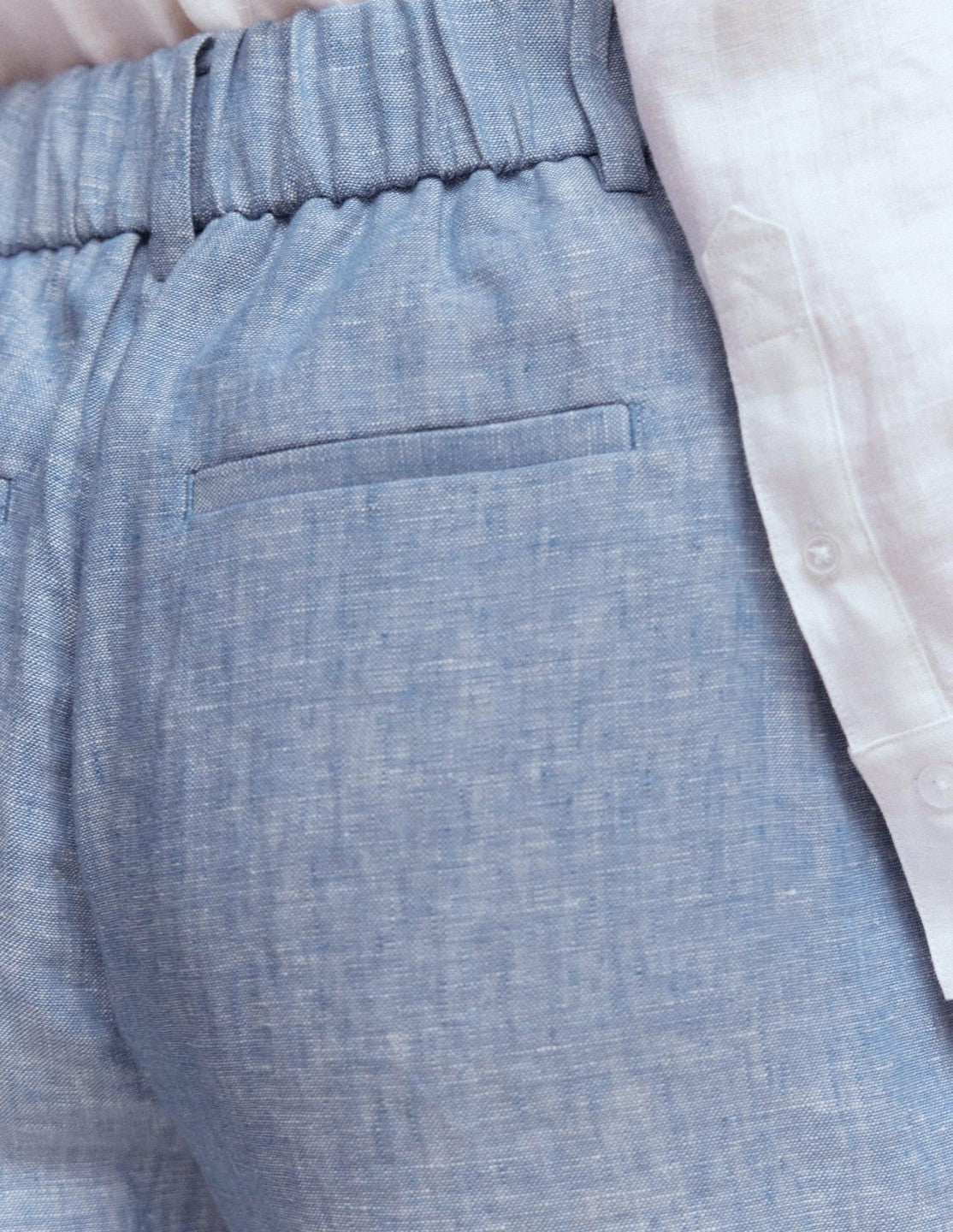 Kensington Linen Shorts-Blue Chambray / Boden Discount