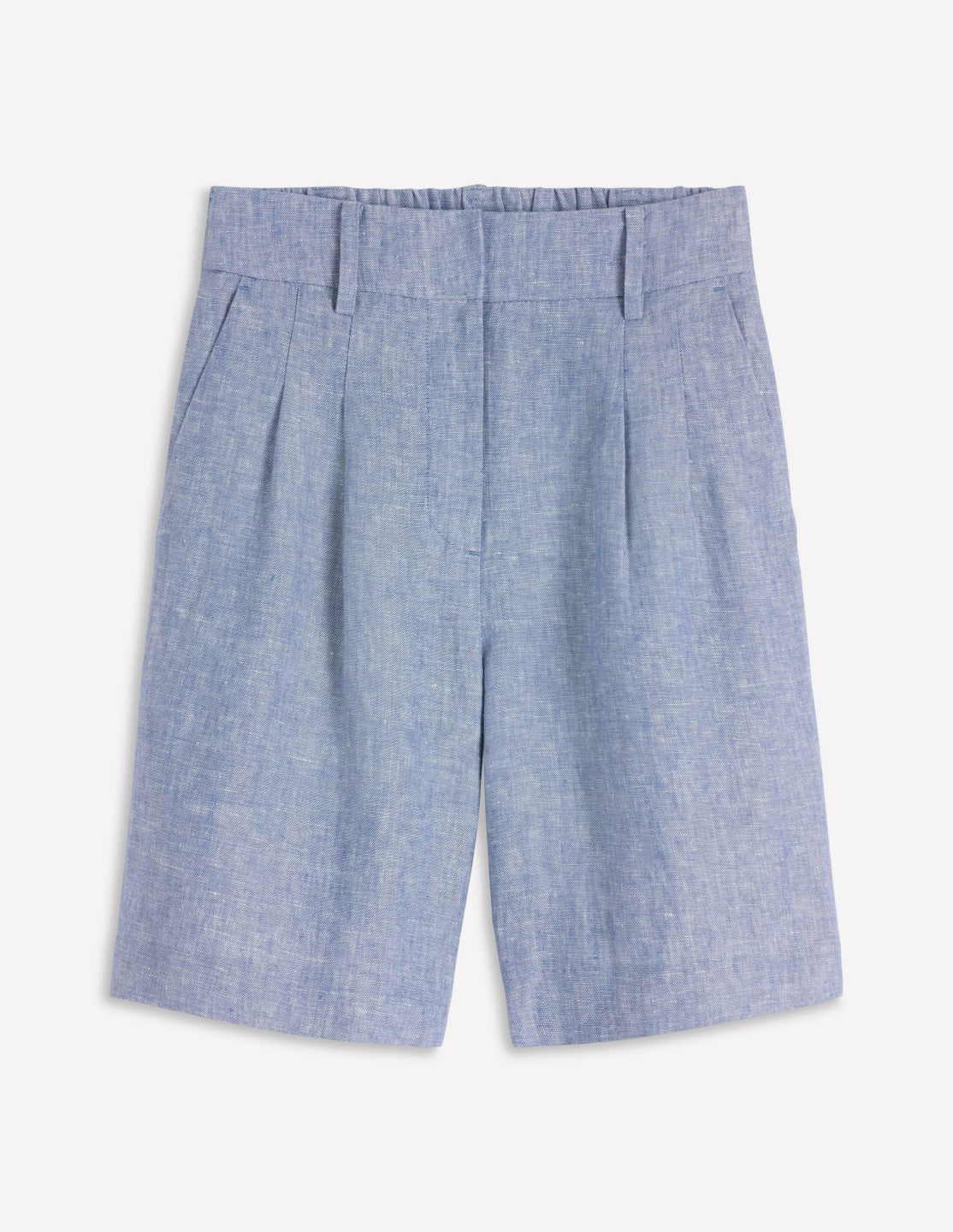 Kensington Linen Shorts-Blue Chambray / Boden Discount