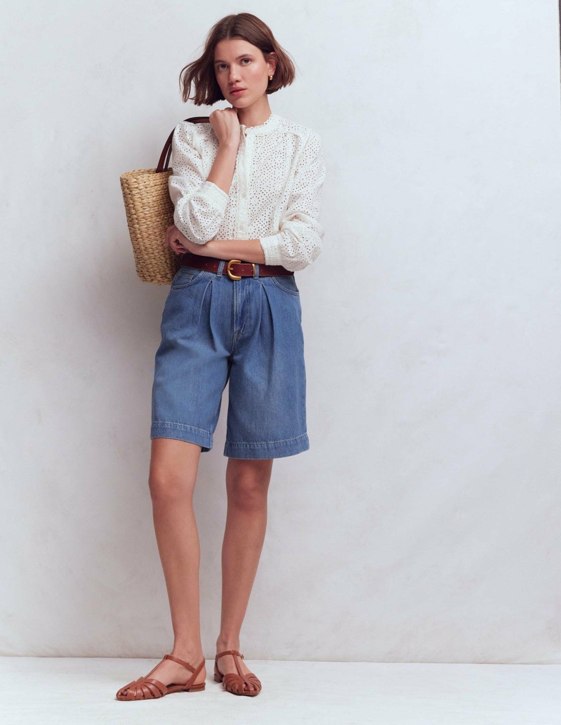 Denim Bermuda Short-Light Vintage / Boden On sale