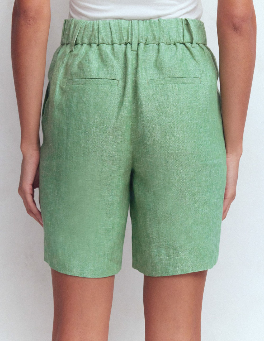 Kensington Linen Shorts-Aloe Green Chambray / Boden us