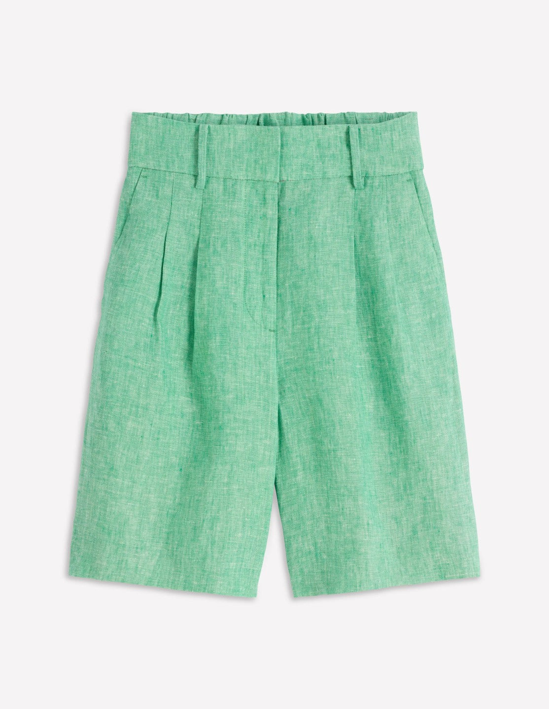 Kensington Linen Shorts-Aloe Green Chambray / Boden us