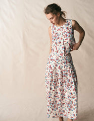 Valentina Linen Skirt-Ivory, Bloom Scatter / Boden us