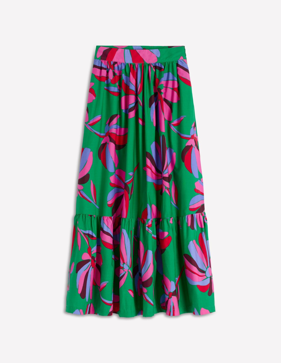 Abigail Poplin Maxi Skirt-Green, Daisy Cascade / Boden Discount