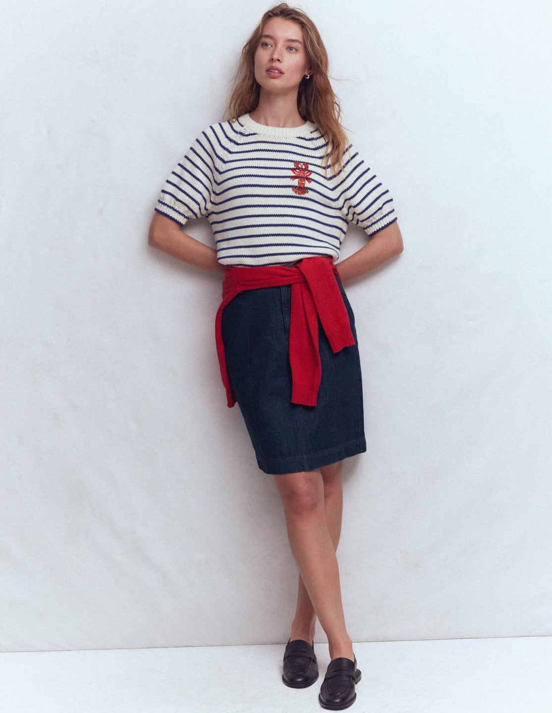 Straight Denim Skirt-Indigo / Boden Online