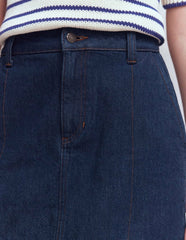 Straight Denim Skirt-Indigo / Boden Online