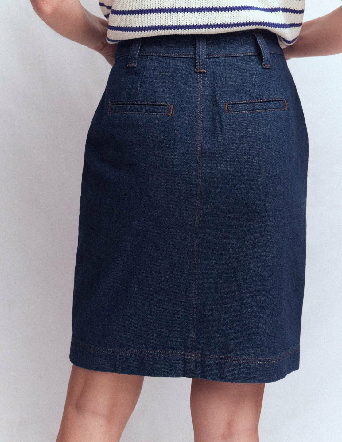 Straight Denim Skirt-Indigo / Boden Online