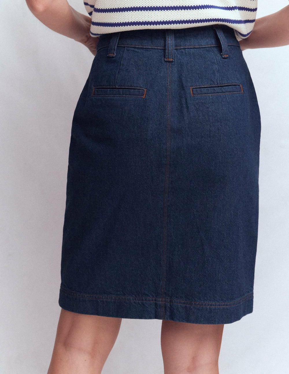 Straight Denim Skirt-Indigo / Boden Online