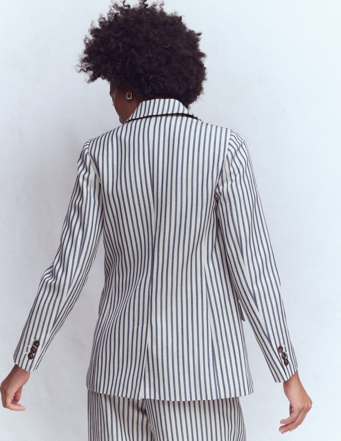 Woodbridge Relaxed Blazer-Blue and Ivory Stripe / Boden On sale