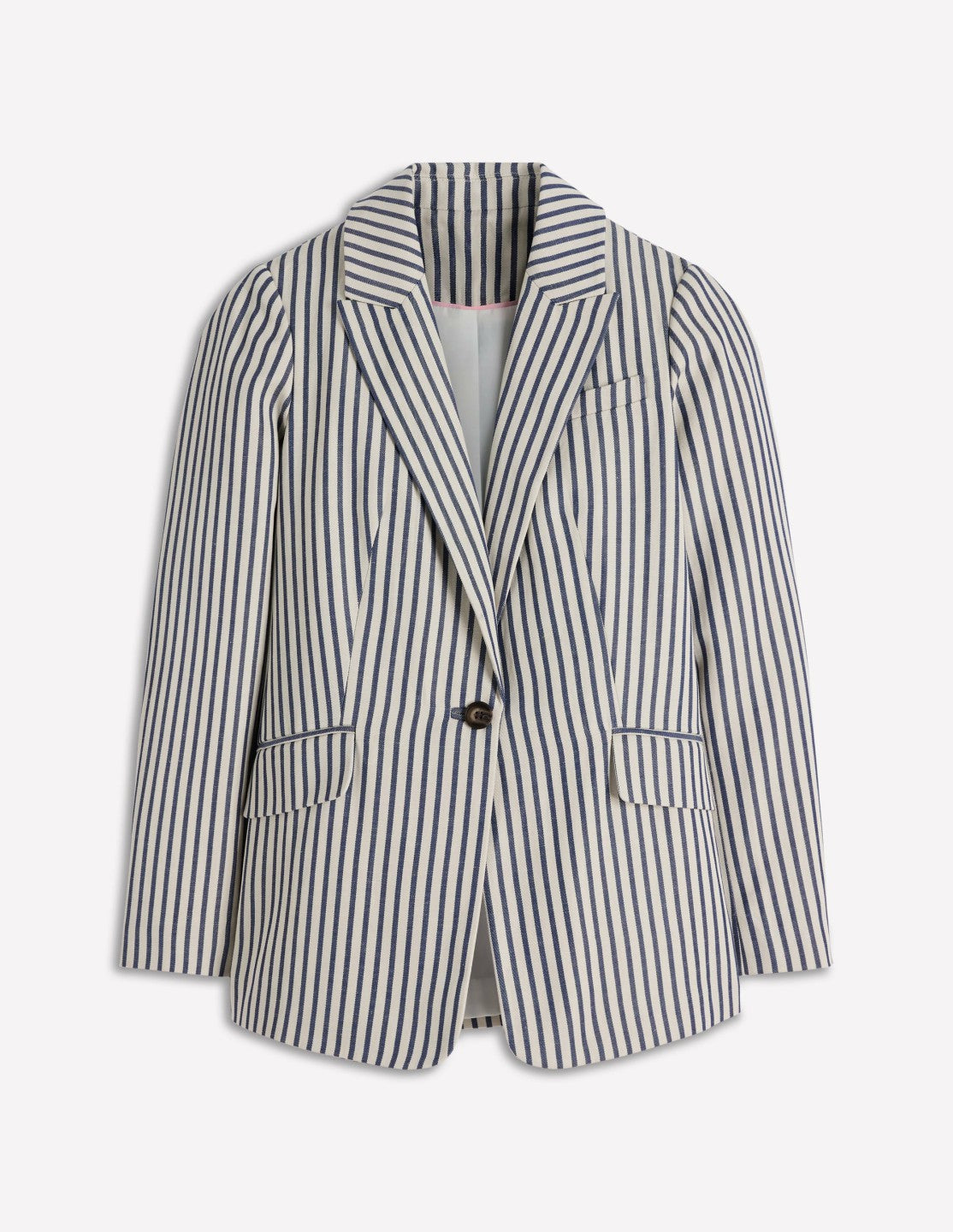 Woodbridge Relaxed Blazer-Blue and Ivory Stripe / Boden On sale