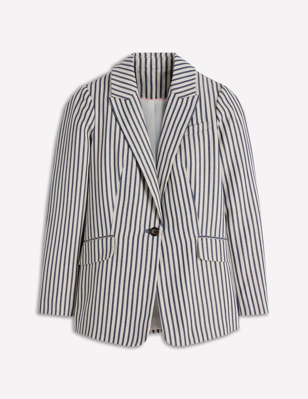 Woodbridge Relaxed Blazer-Blue and Ivory Stripe / Boden On sale