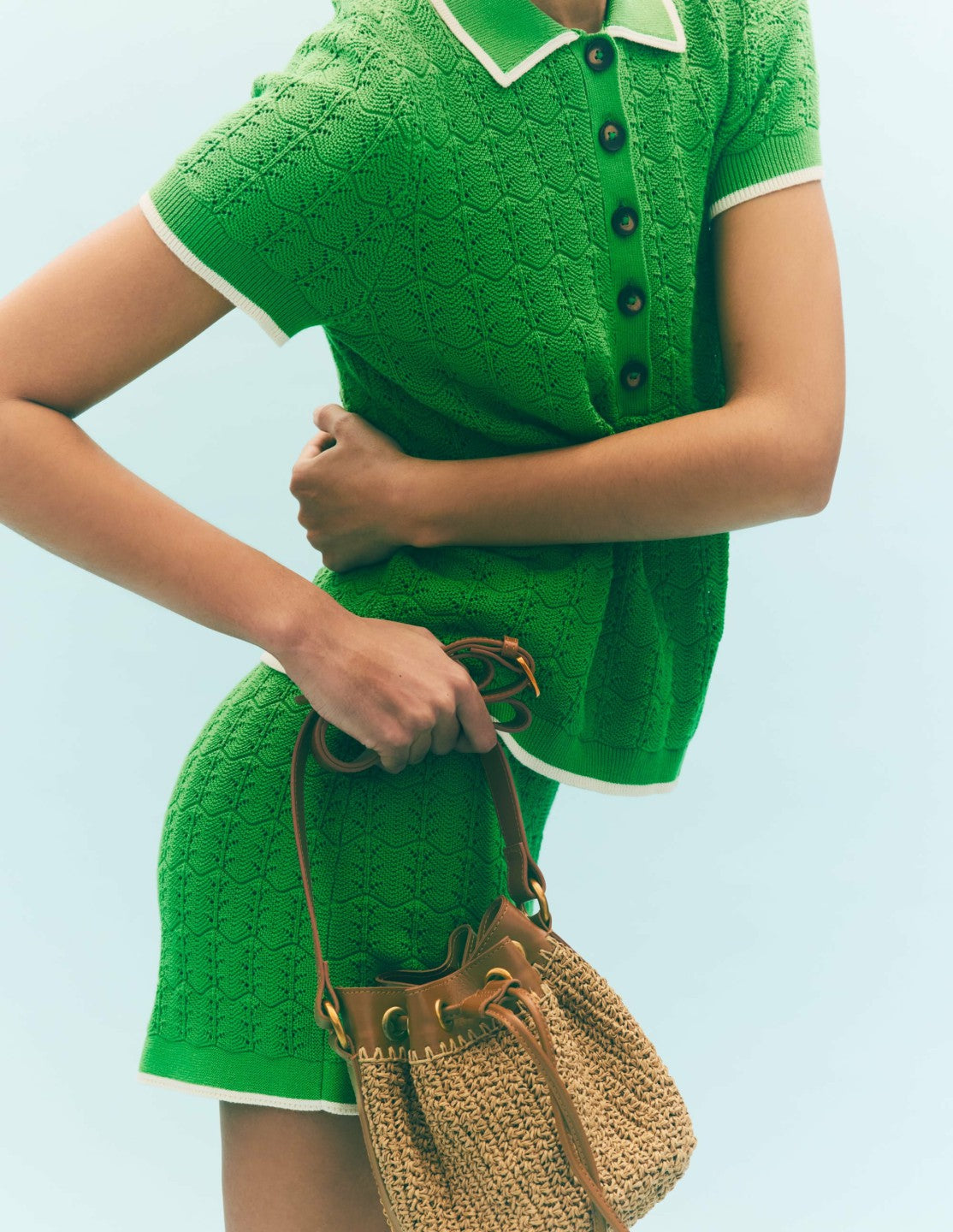 Knitted Pointelle Shorts-Lime Juice Green / Boden us