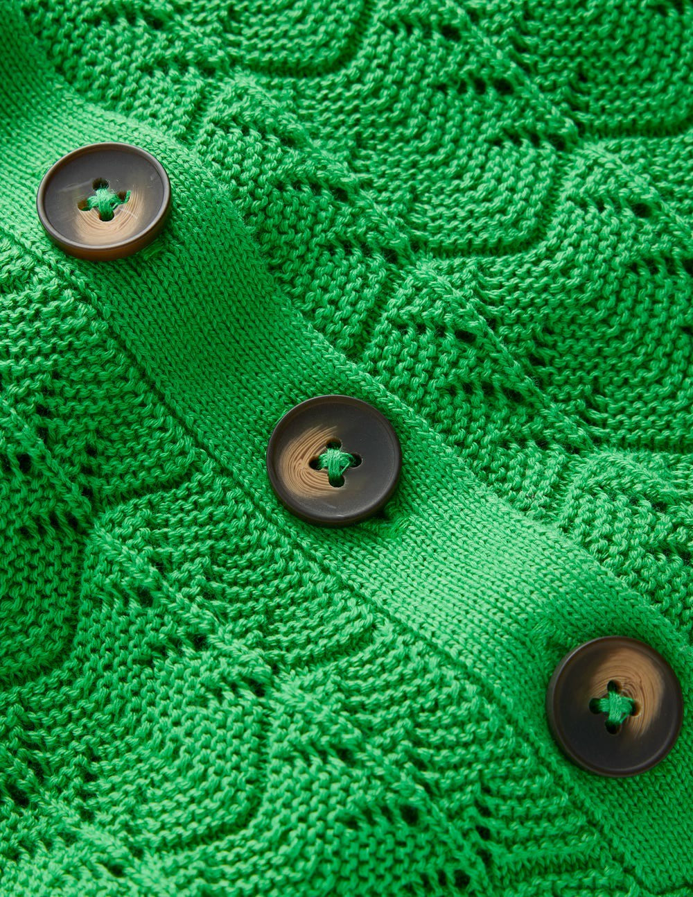 Pointelle Henley T-shirt-Online Lime / Boden