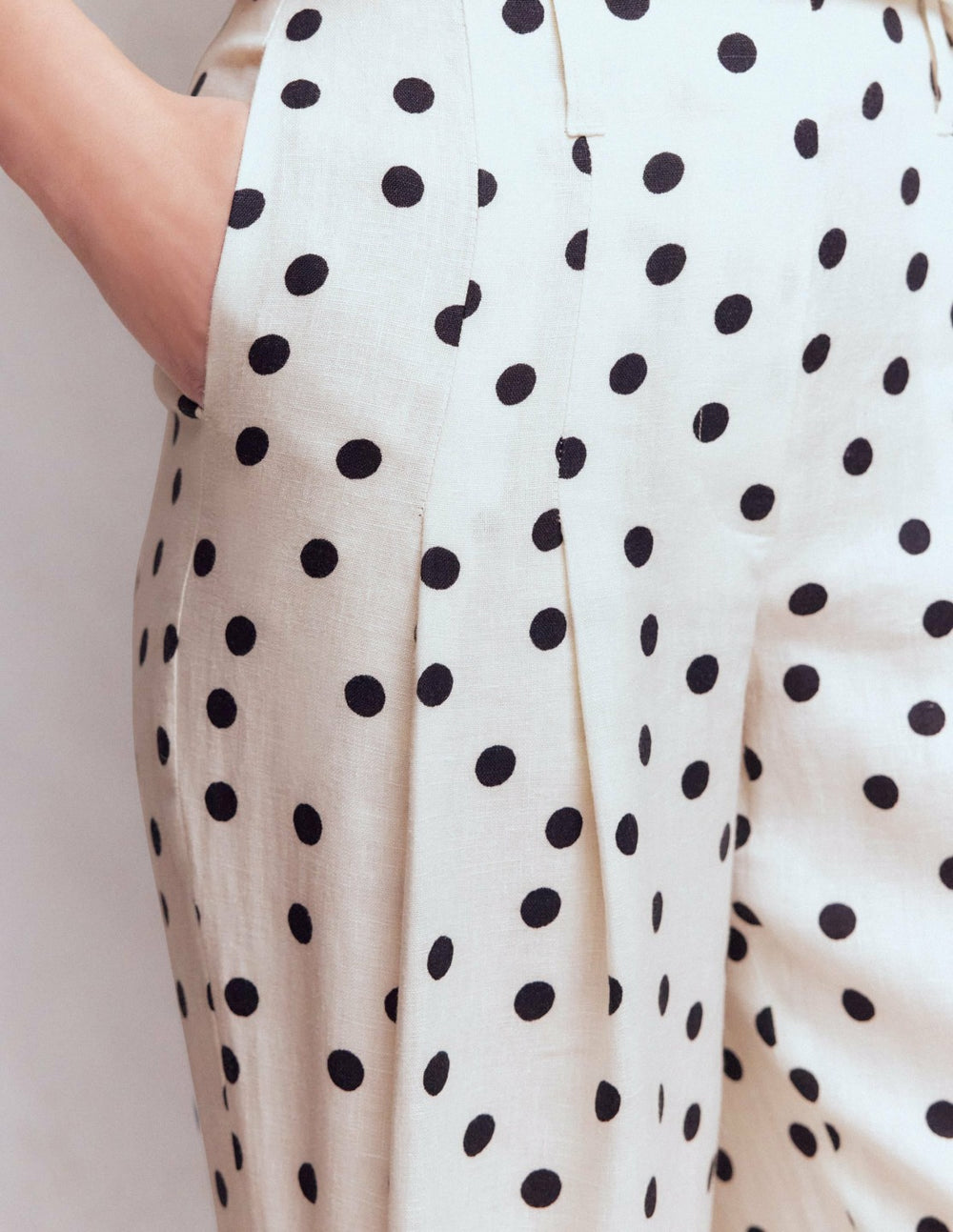 Mayfair Linen Pants-Ivory, Painted Dot / Boden Discount