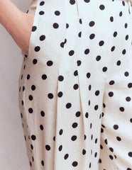 Mayfair Linen Pants-Ivory, Painted Dot / Boden Discount