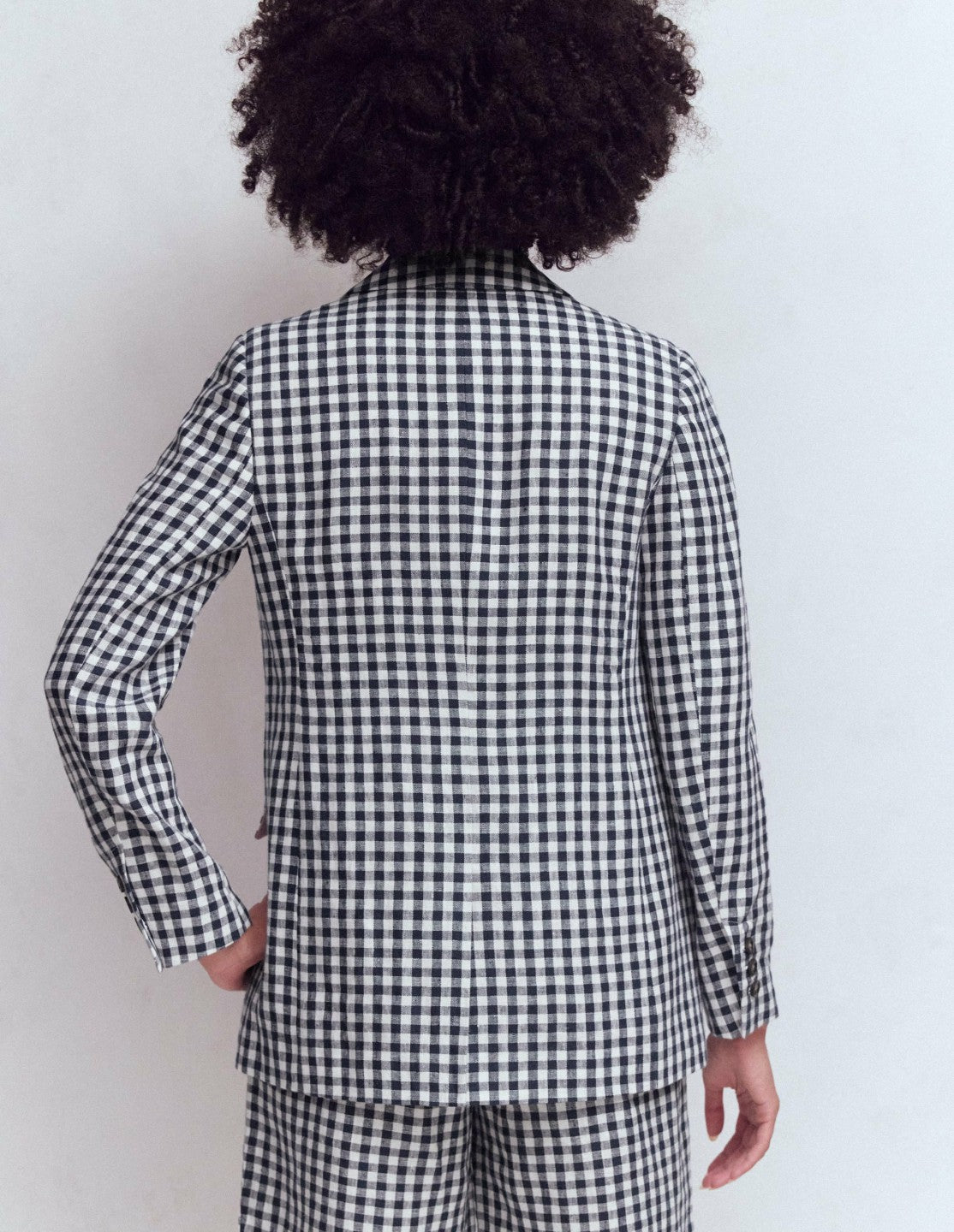 Woodbridge Linen Blazer-Navy, Ivory Gingham / Boden On sale