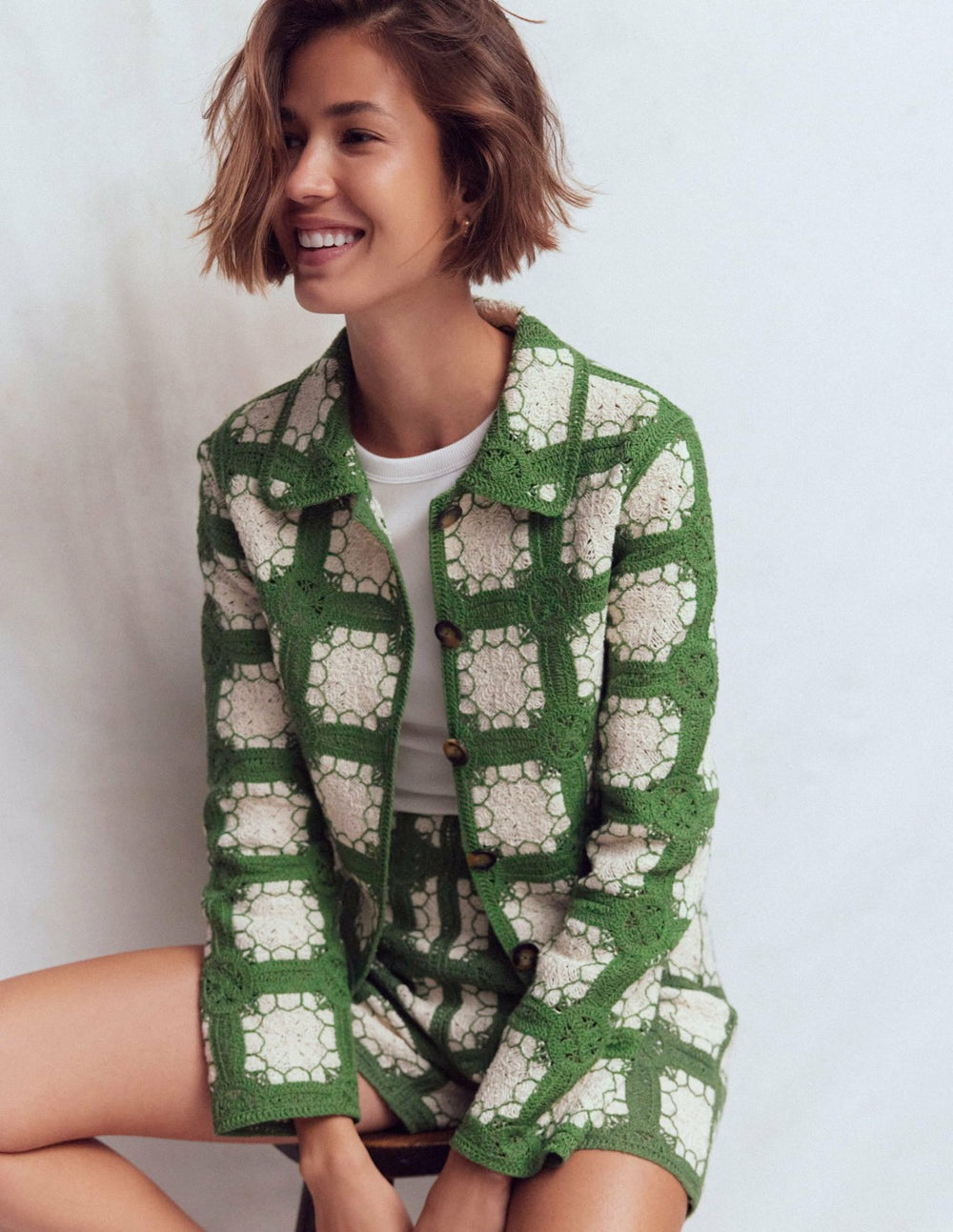 Crochet Jacket-Multi / Boden