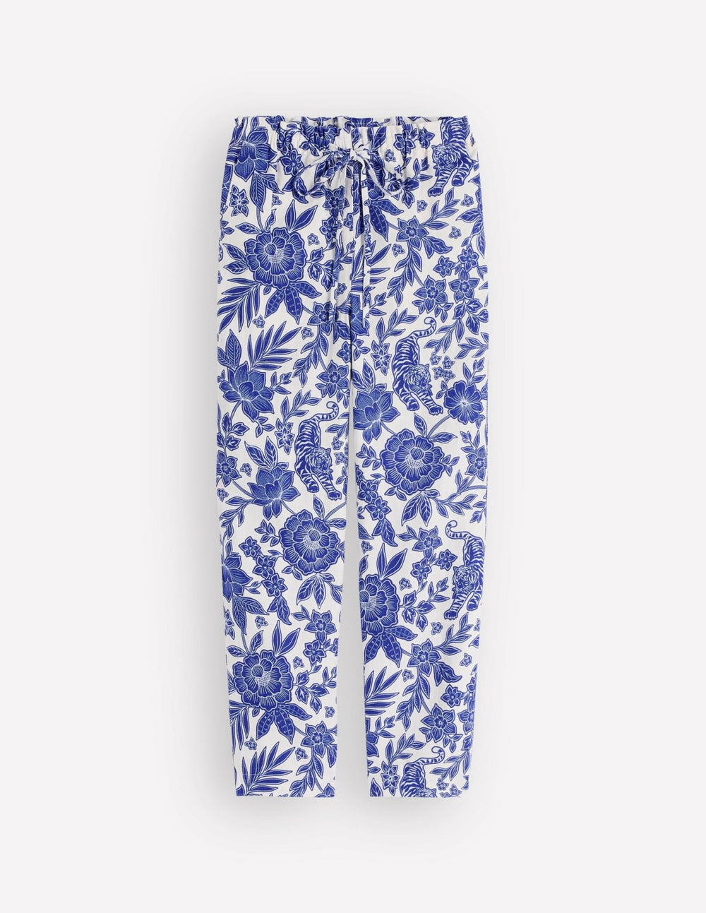 Islington Linen Crop Pants-Mazarine Blue, Tigers Paradise / Boden Sale