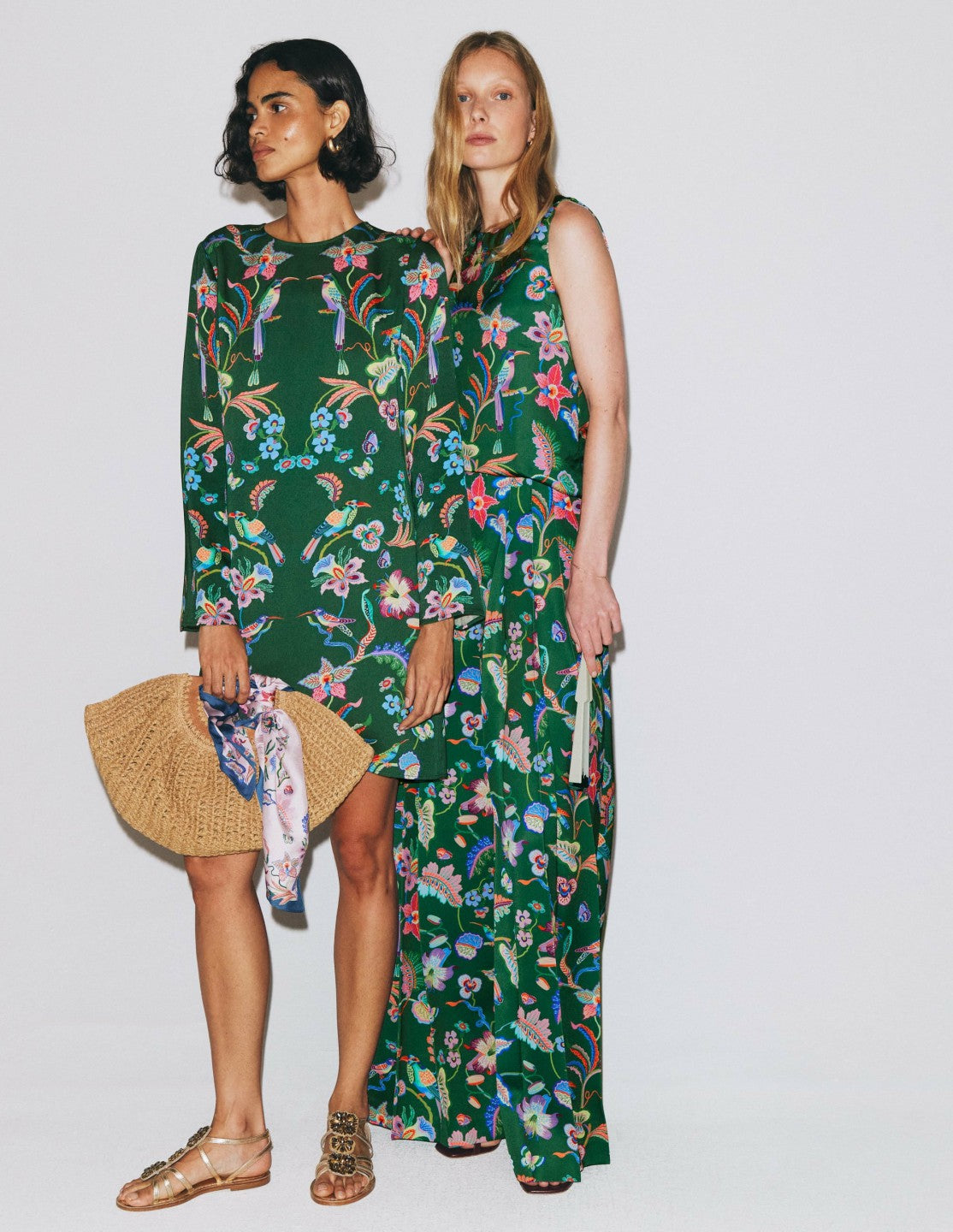 Regent Wide Leg Pants-Hunter Green, Orchid Canopy / Boden Online