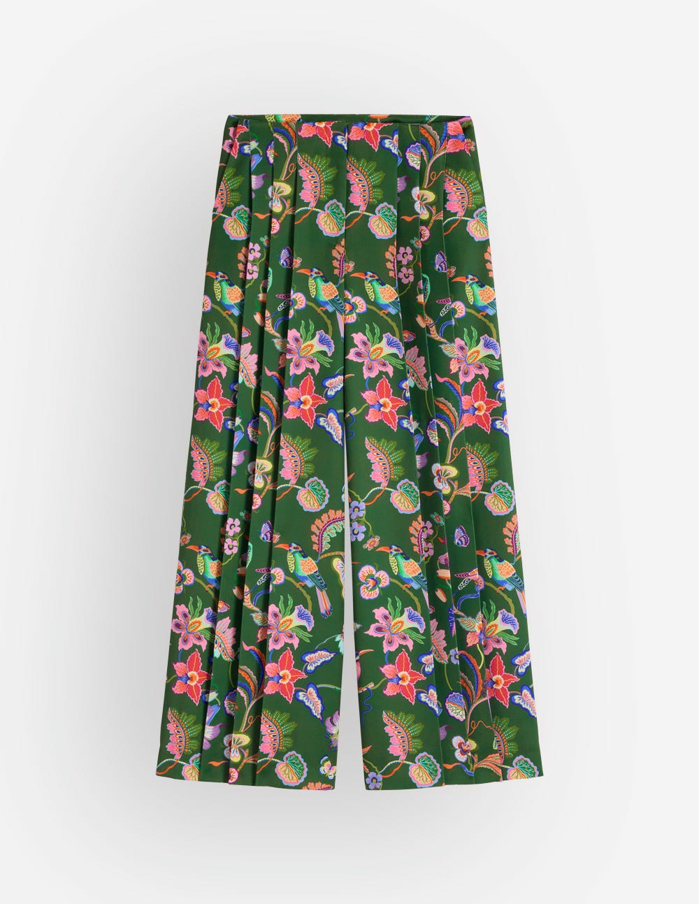 Regent Wide Leg Pants-Hunter Green, Orchid Canopy / Boden Online
