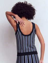 Liz Knitted Tank-True Navy Stripe / Boden Discount