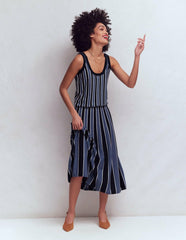 Liz Knitted Tank-True Navy Stripe / Boden Discount