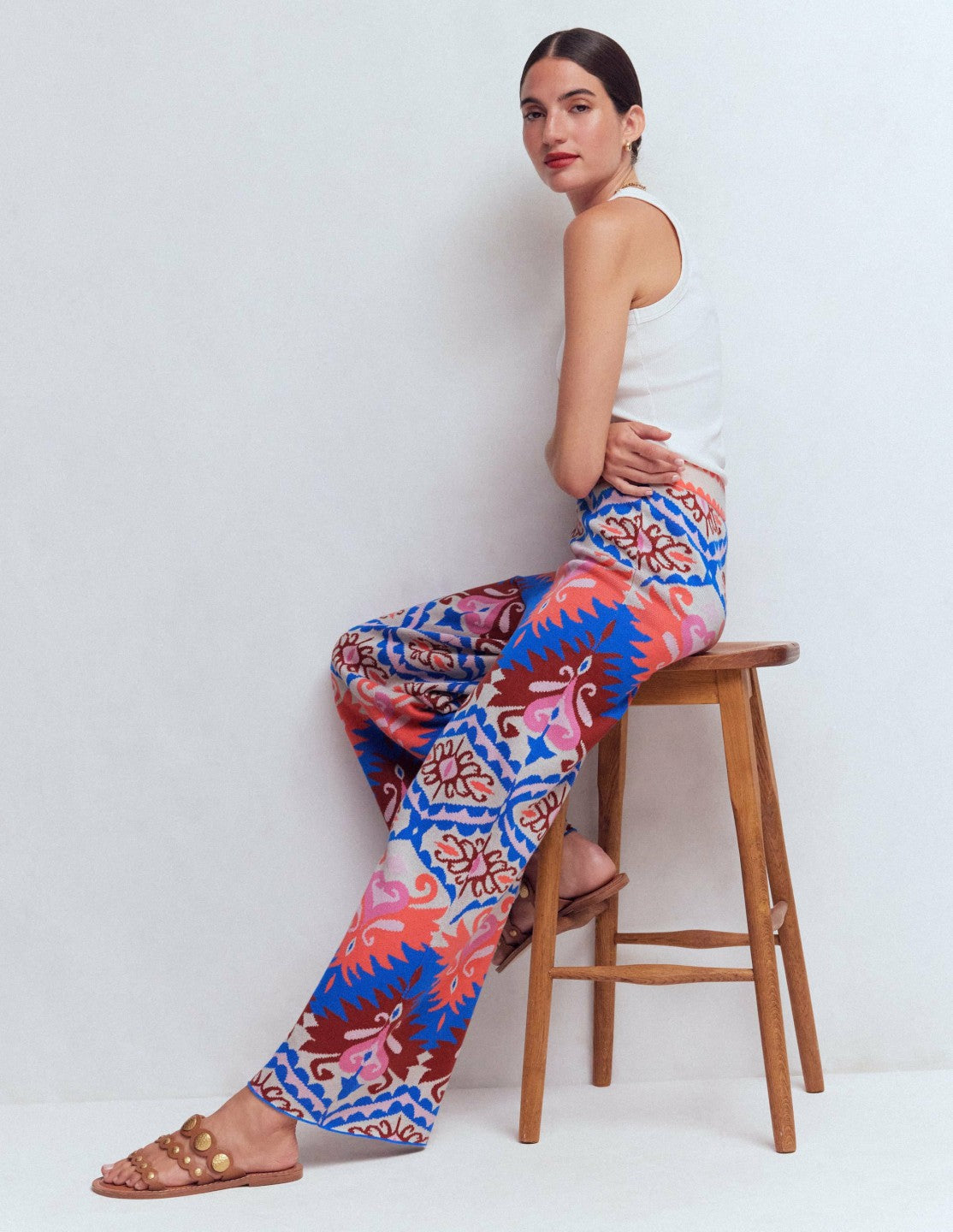 Jacquard Knitted Pants-Multi Aztec / Boden On sale