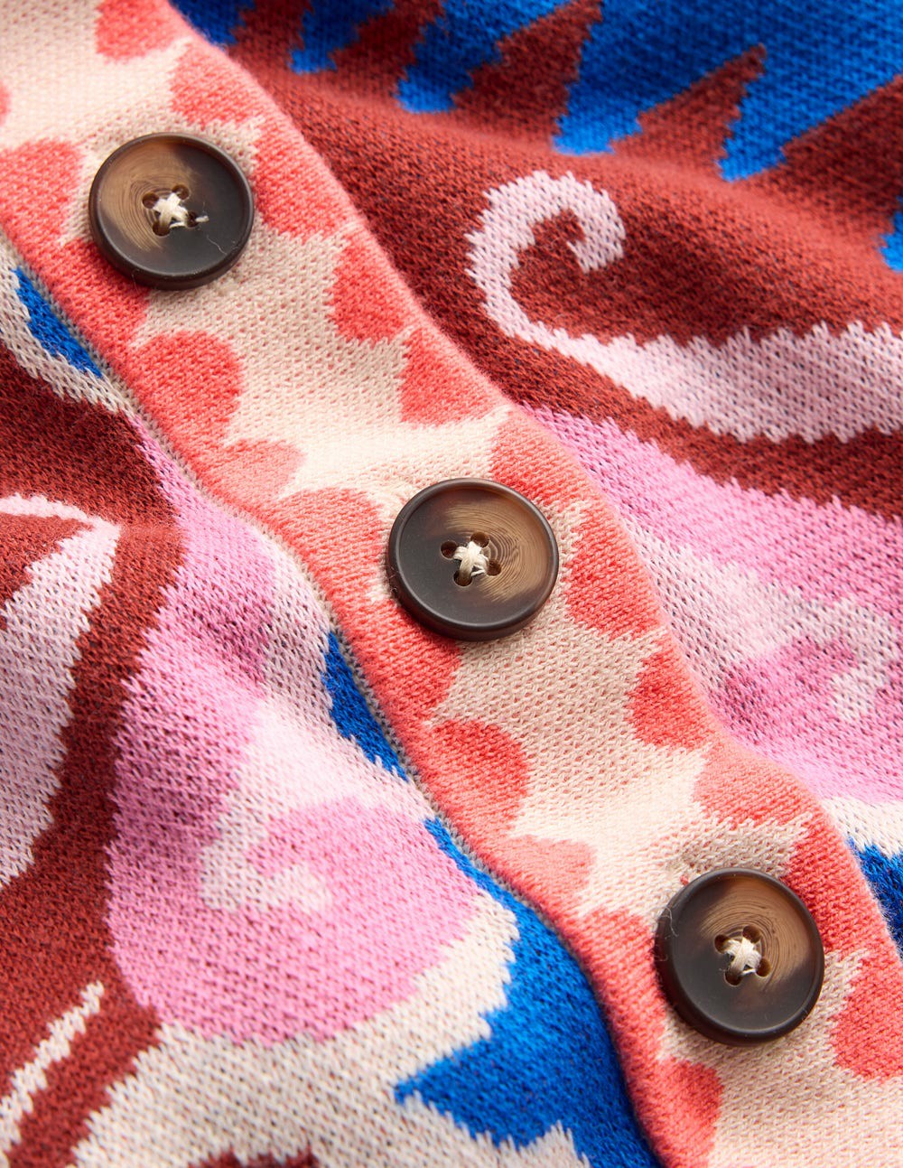 Short Sleeve Jacquard Cardigan-Aztec / Boden