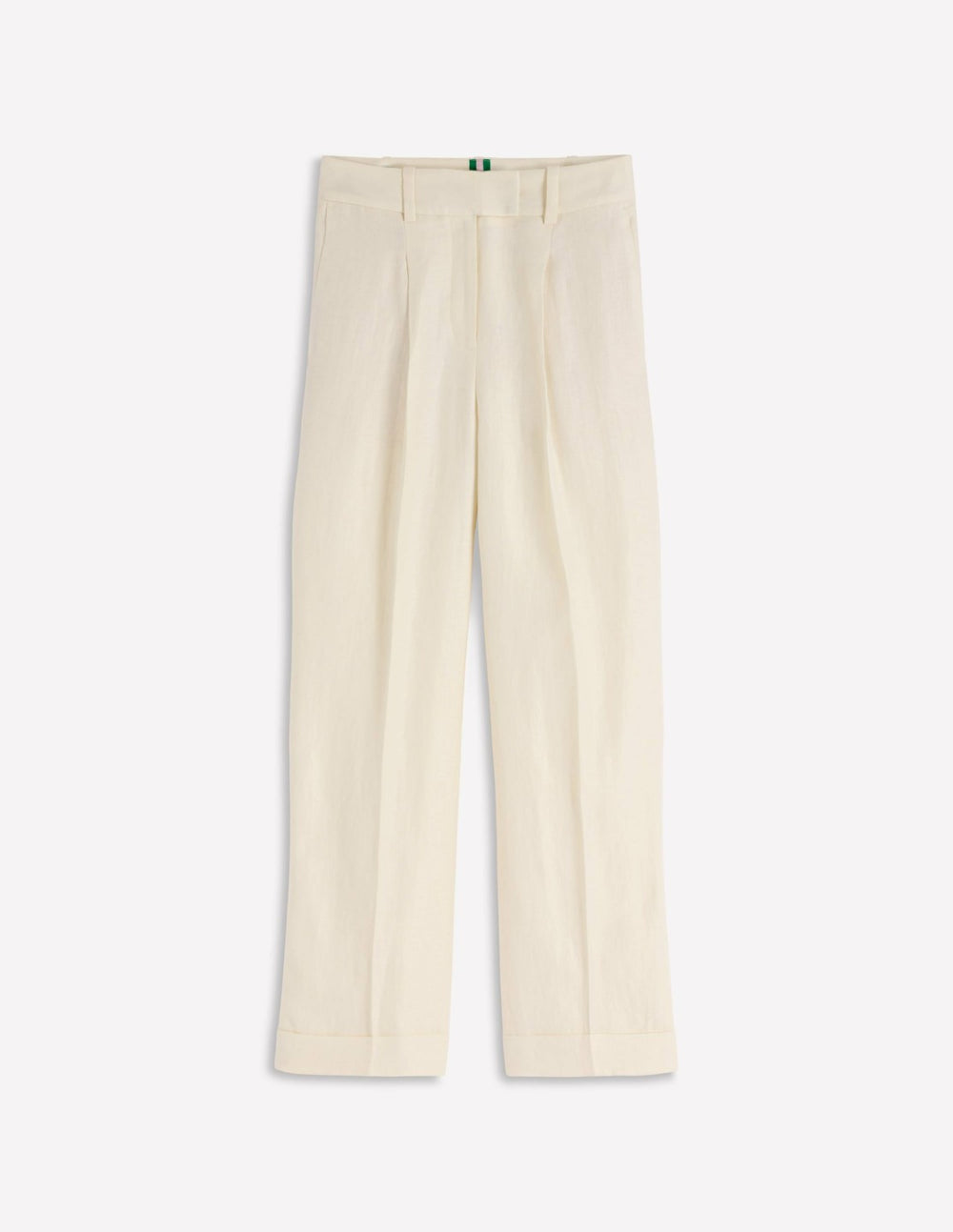 Chiswick Crop Linen Pants-Ivory / Boden Online
